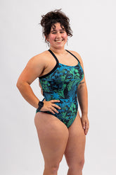 Ladies Chlorine Proof One Piece - Beach Wilderness